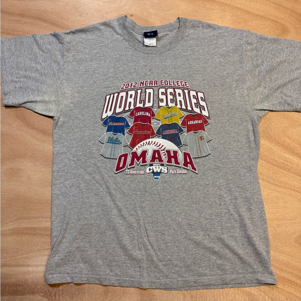 Gray NCAA College World Series Graphic Tee